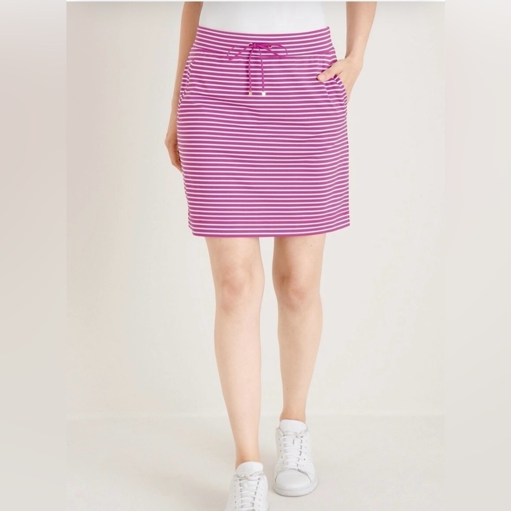 CHICO’S Pink Stripes Golf Skort 8/10